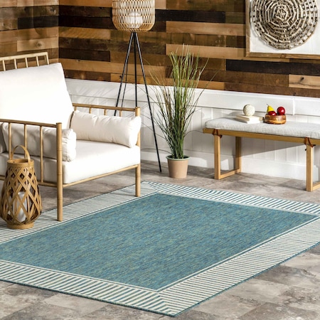 nuLOOM 5' x 8' Asha Simple Border Indoor/Outdoor Area Rug